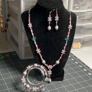 HandCrafted Necklace, Bracelet & Earring set